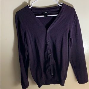 H&M Mens Small Purple Cardigan